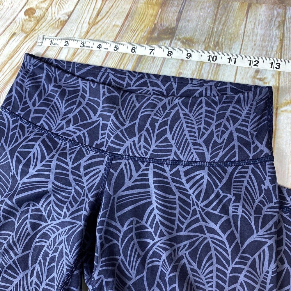 Lululemon Wunder Under Womens Size 6 Banana Leaf Print Crop Leggings Yoga Pants - Picture 4 of 8